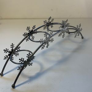 Silver snowflake 4 votive candle holder